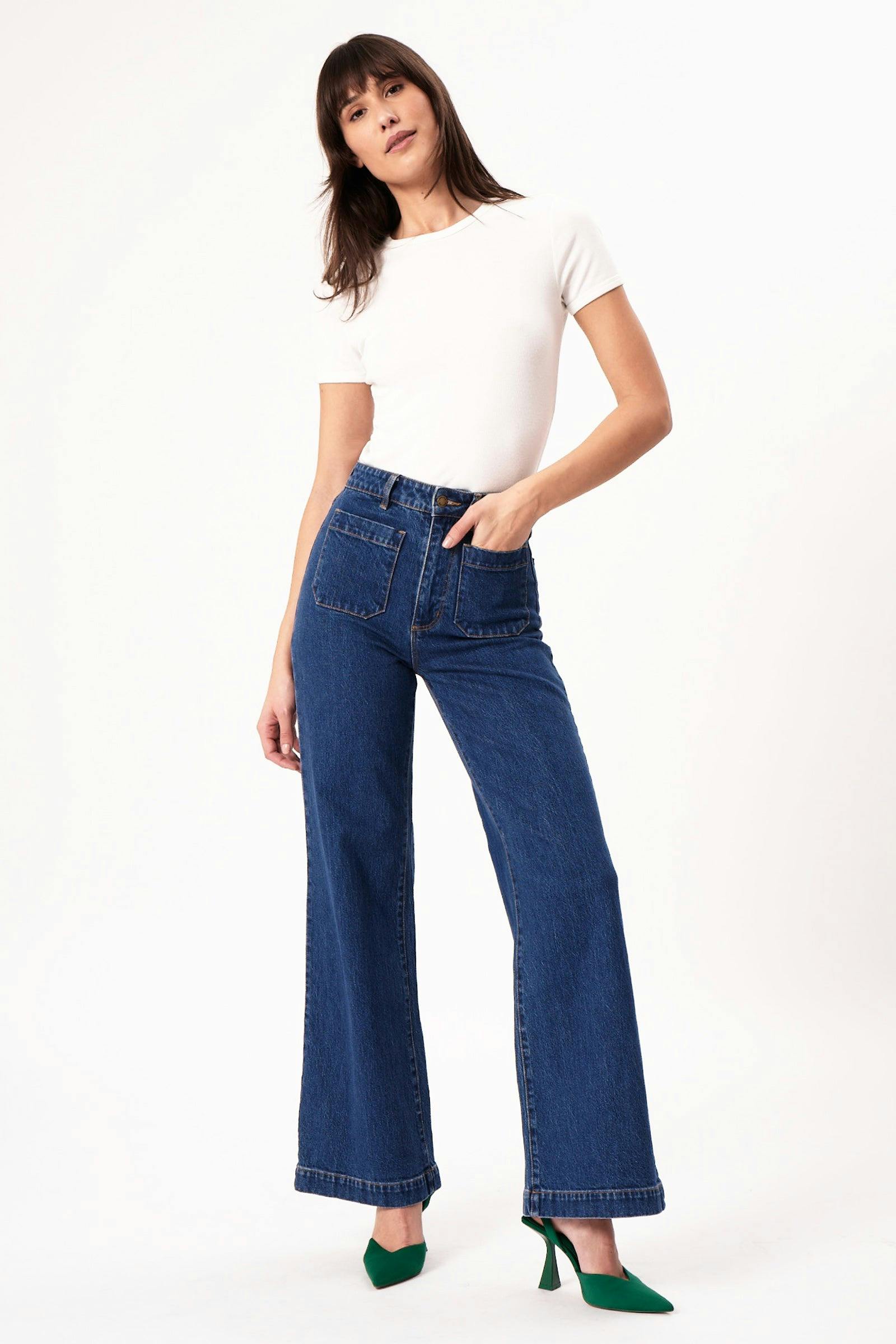 Buy Sailor Jean Long - Eco Ruby Blue Online | Rollas Jeans