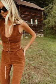 Dallas Vest - Chestnut Cord Thumbnail