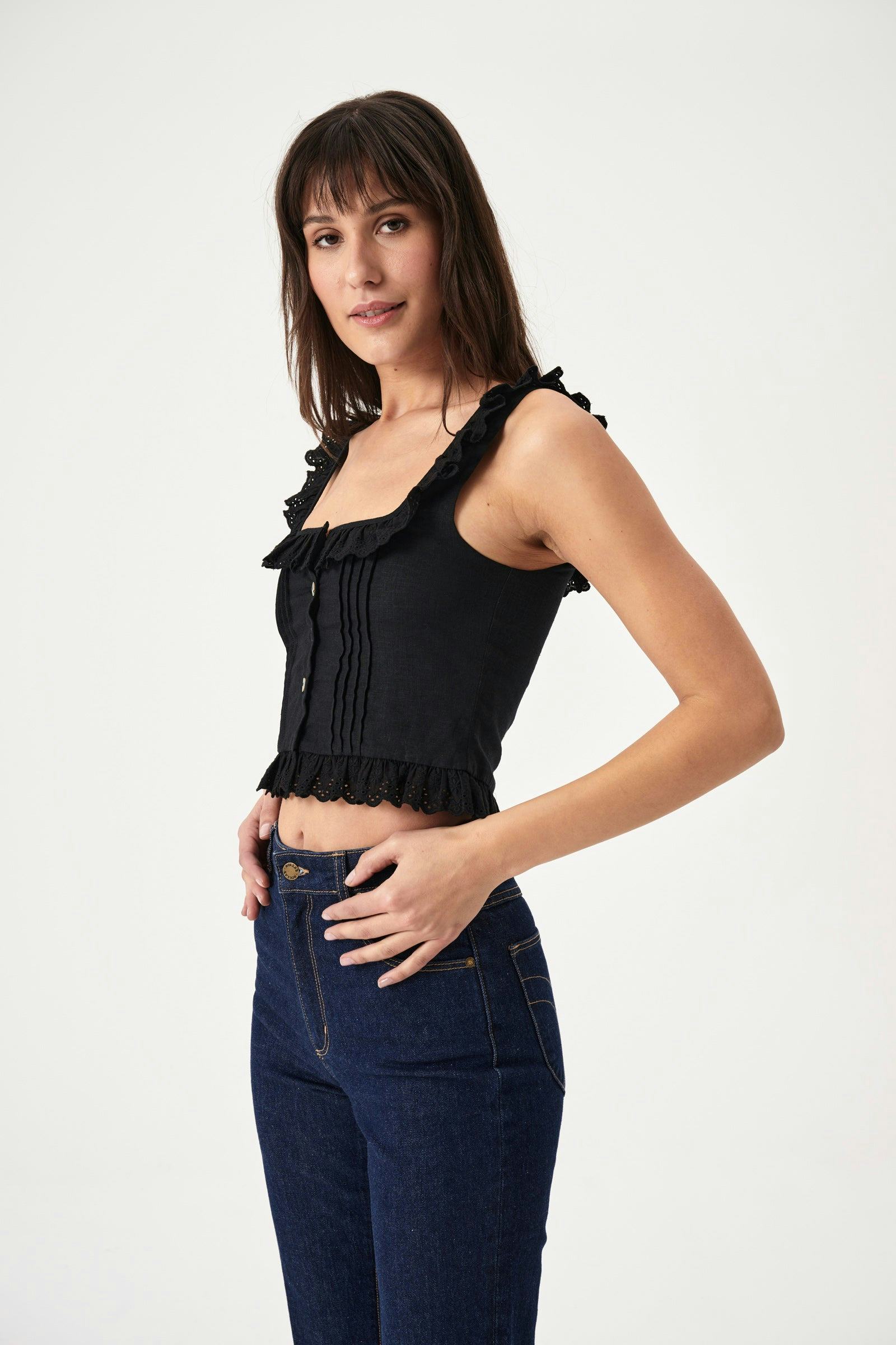 Buy Birkin Lace Camisole - Black Online