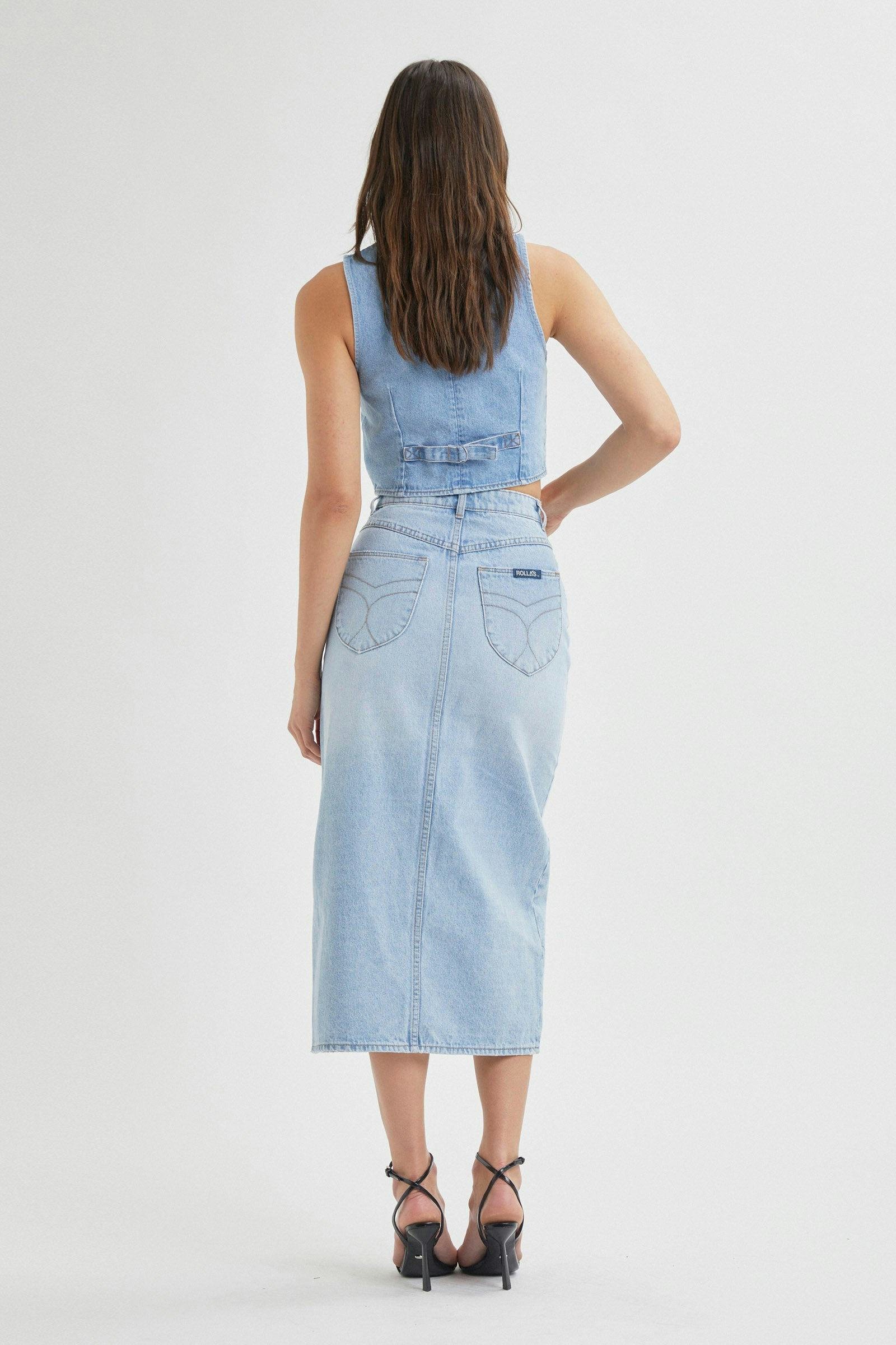 Buy Chicago Skirt - Old Stone Online | Rollas Jeans