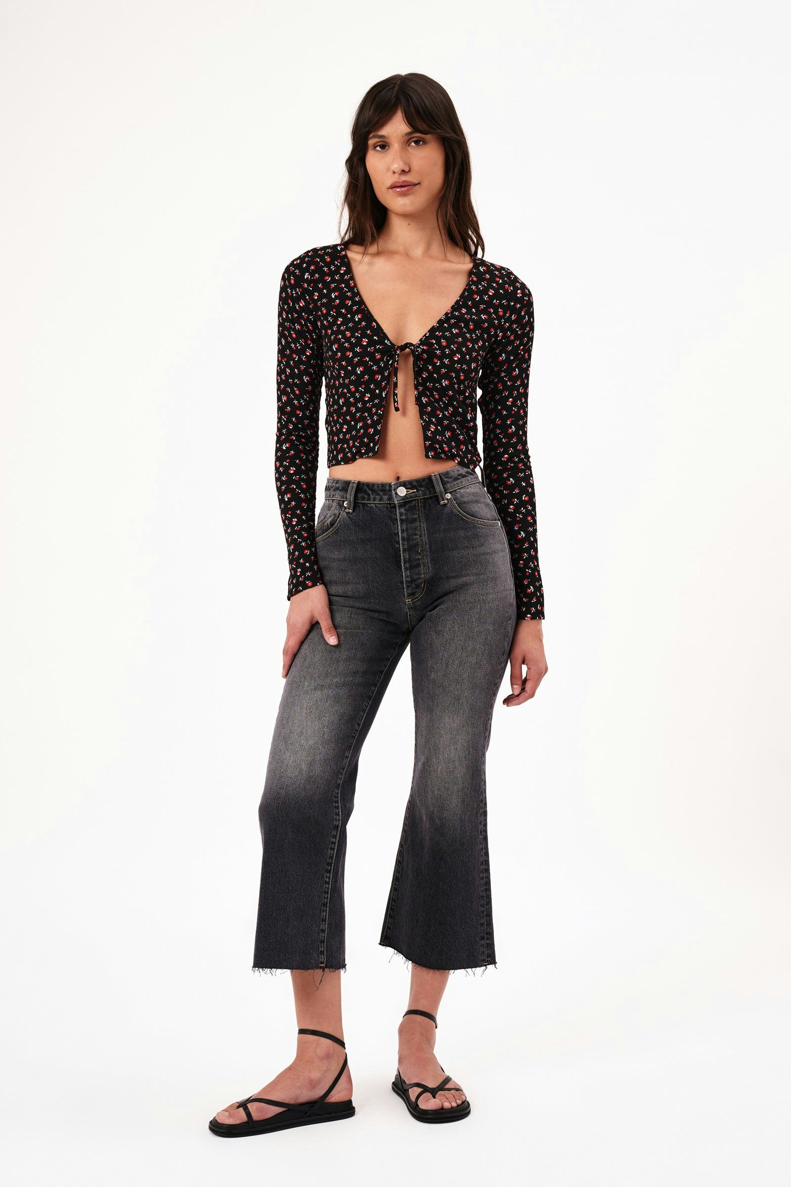 Buy Classic Flare Crop - Shadow Online | Rollas Jeans