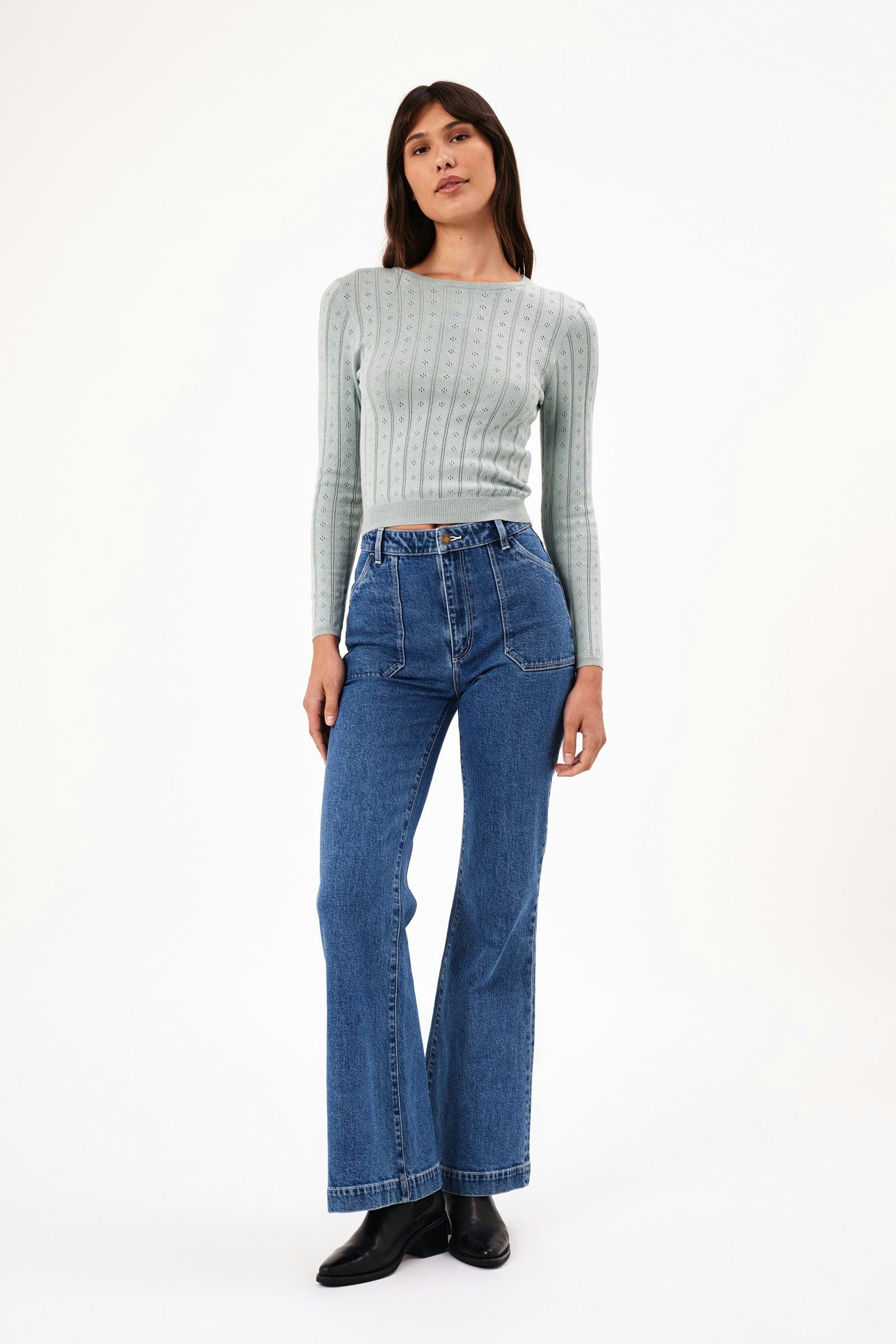  High Waisted Flare Jeans