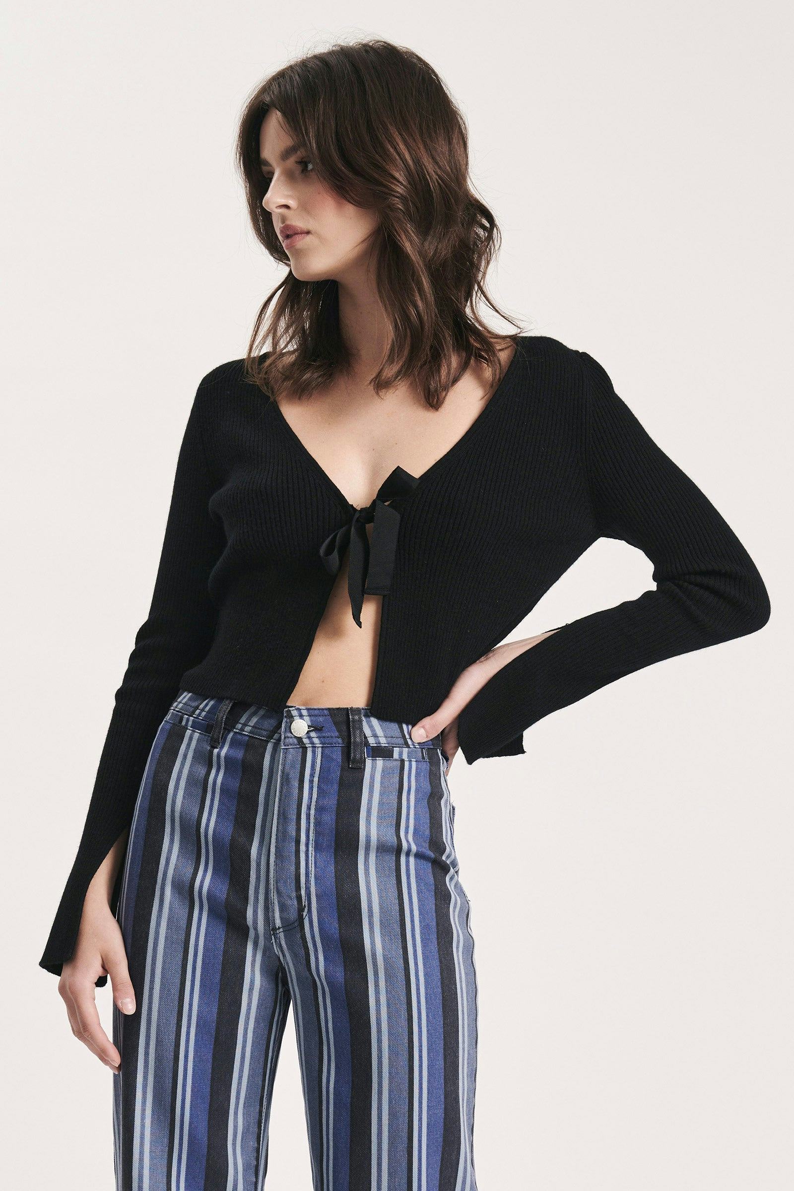Buy Cecile Knit Top - Black Online | Rollas Jeans